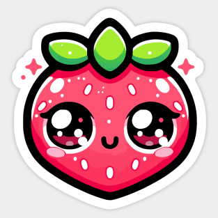 Kawaii strawberry Sticker